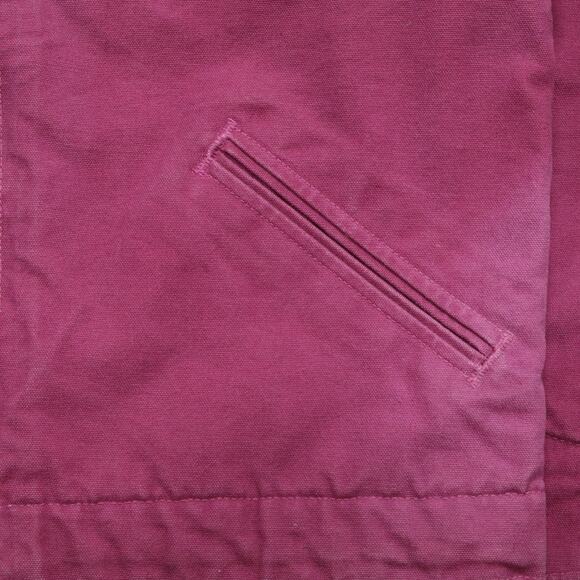 Vintage Carhartt WOMENS WJ097 RBY Ruby FADED Pink Detroit Jacket Size Medium - Picture 8 of 16